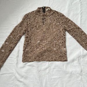Tan Lace Top